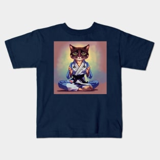 Cat Martial Arts Kids T-Shirt